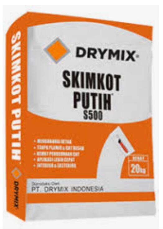 semen praktis - mortar drymix skimkoat putih s500 - metrosteel indonesia